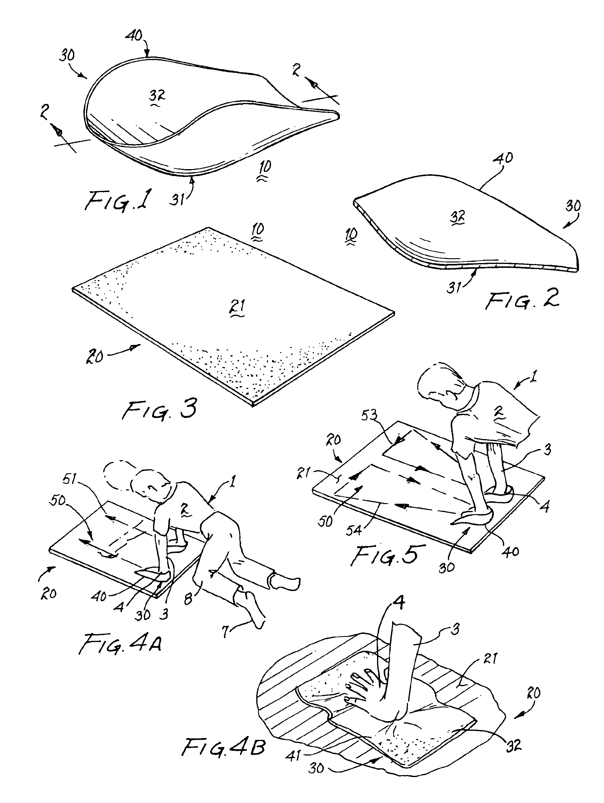 Exercise apparatus for recreational and rehabilitative exercise and method of exercise therefor