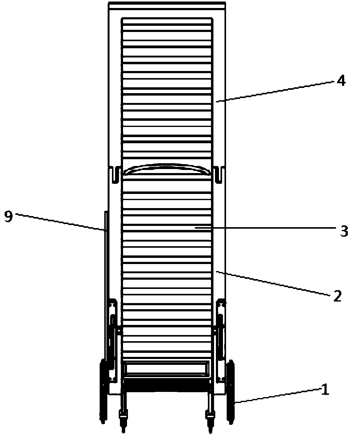 Transporting cart capable of climbing stairs and unloading