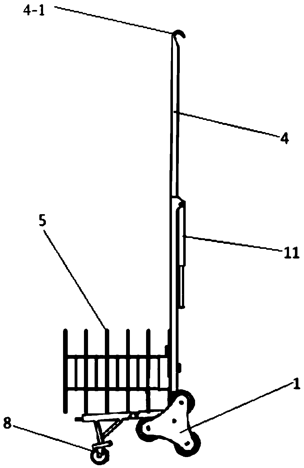 Transporting cart capable of climbing stairs and unloading