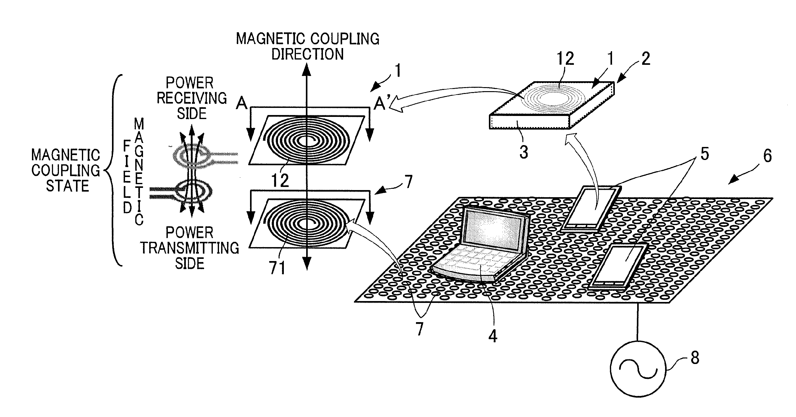 Mobile terminal power receiving module utilizing wireless power transmission and mobile terminal rechargable battery including mobile terminal power receiving module