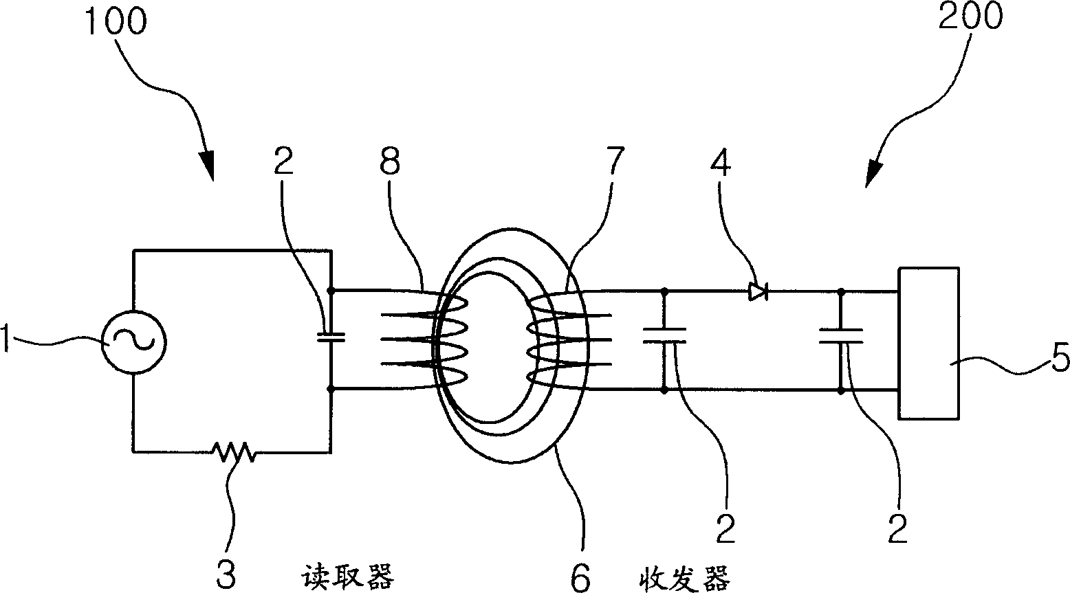 Absorber for radio-frequency identificating antenna and radio-frequency identificating antenna using the same