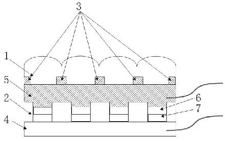 Small-divergence-angle N-type common-cathode Micro LED device and array thereof