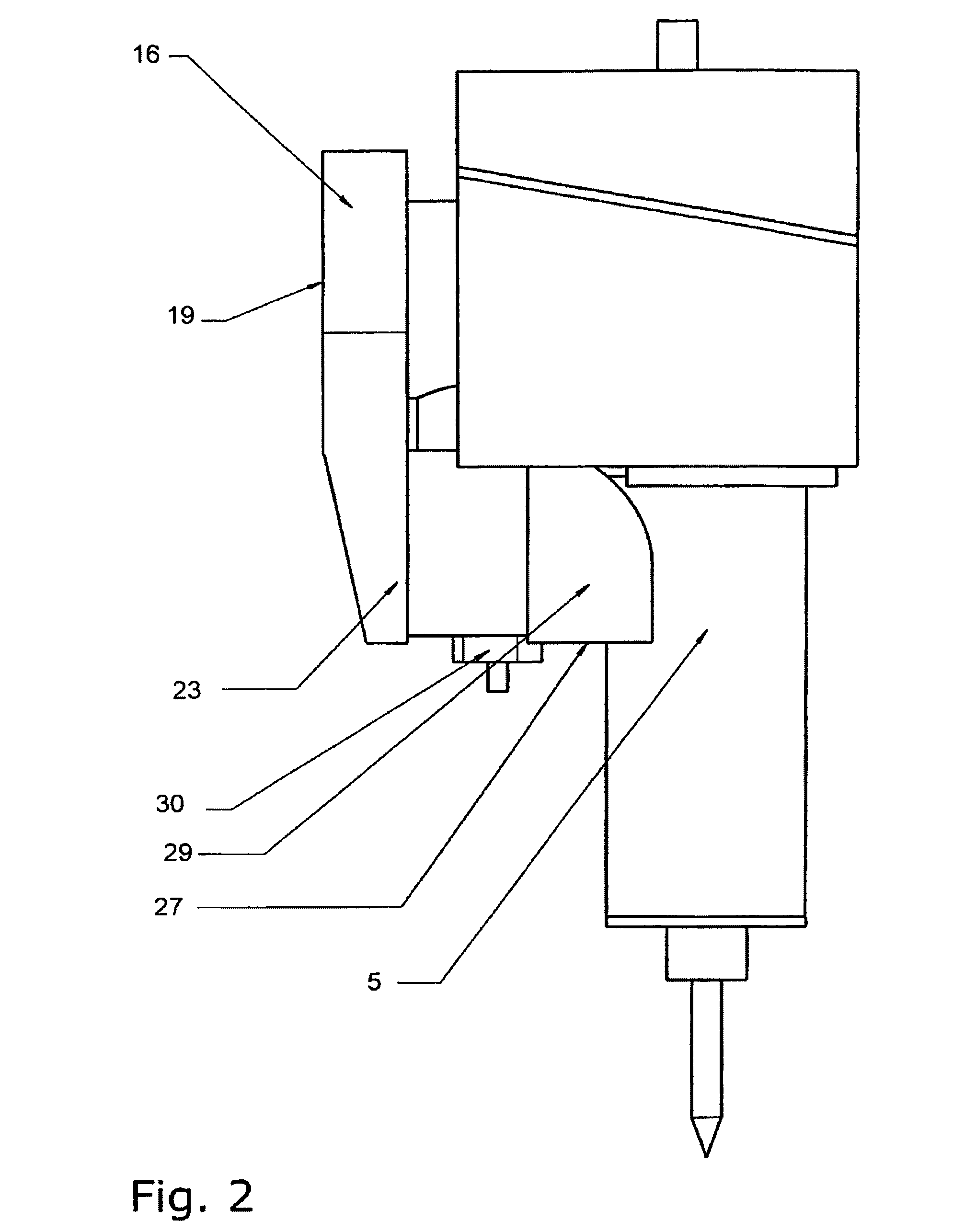 Percussion tool having cooling of equipment components