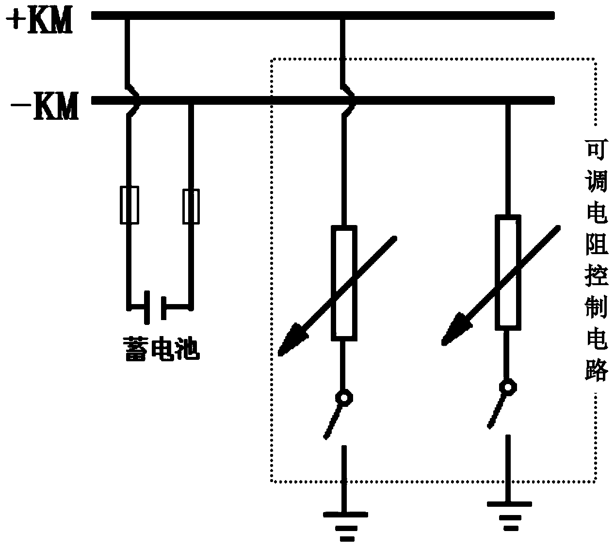 Device and method for searching for loop channeling electric fault in direct current systems