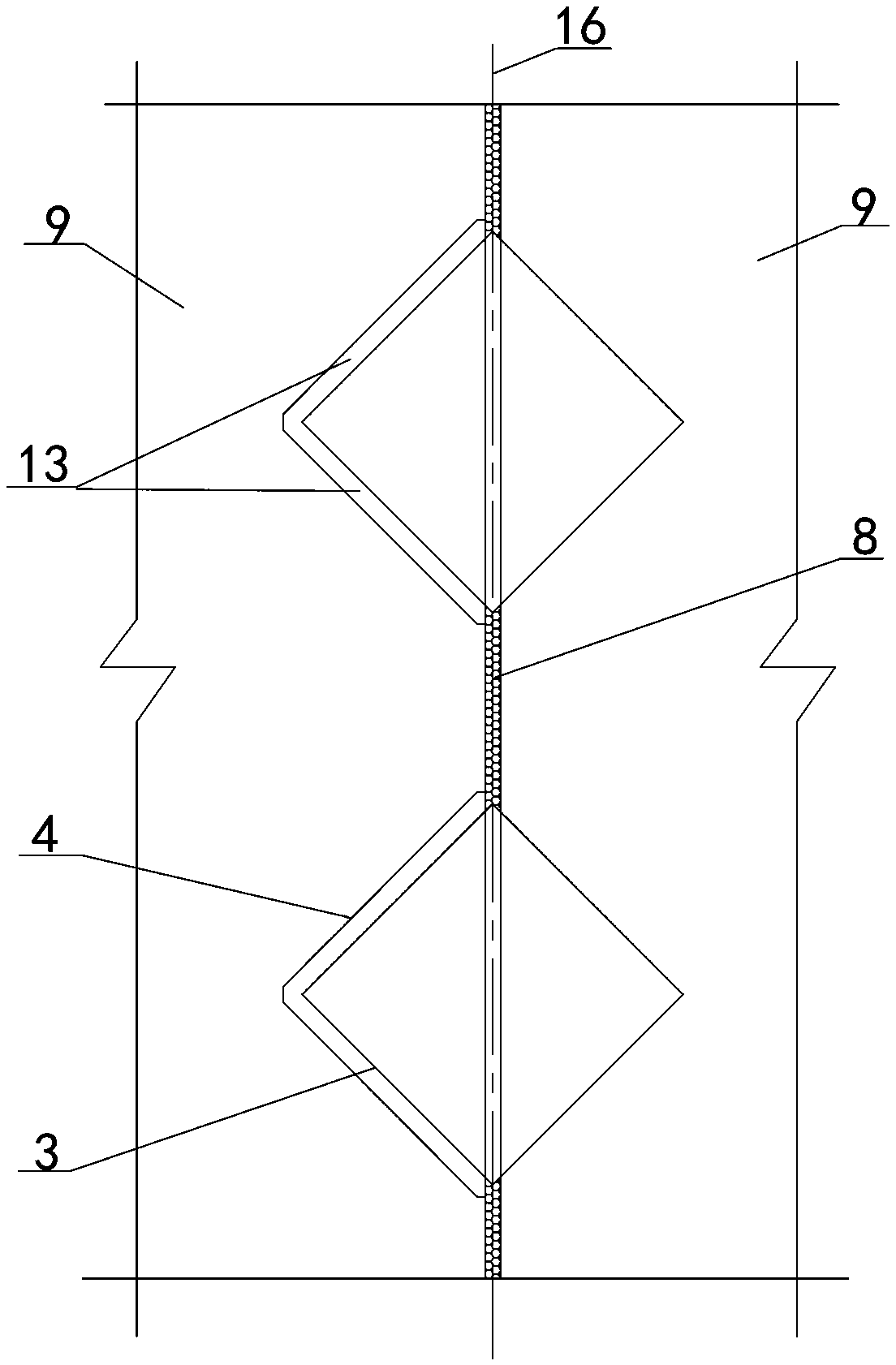 Floor expansion joint structure used in complex use environments and construction method thereof