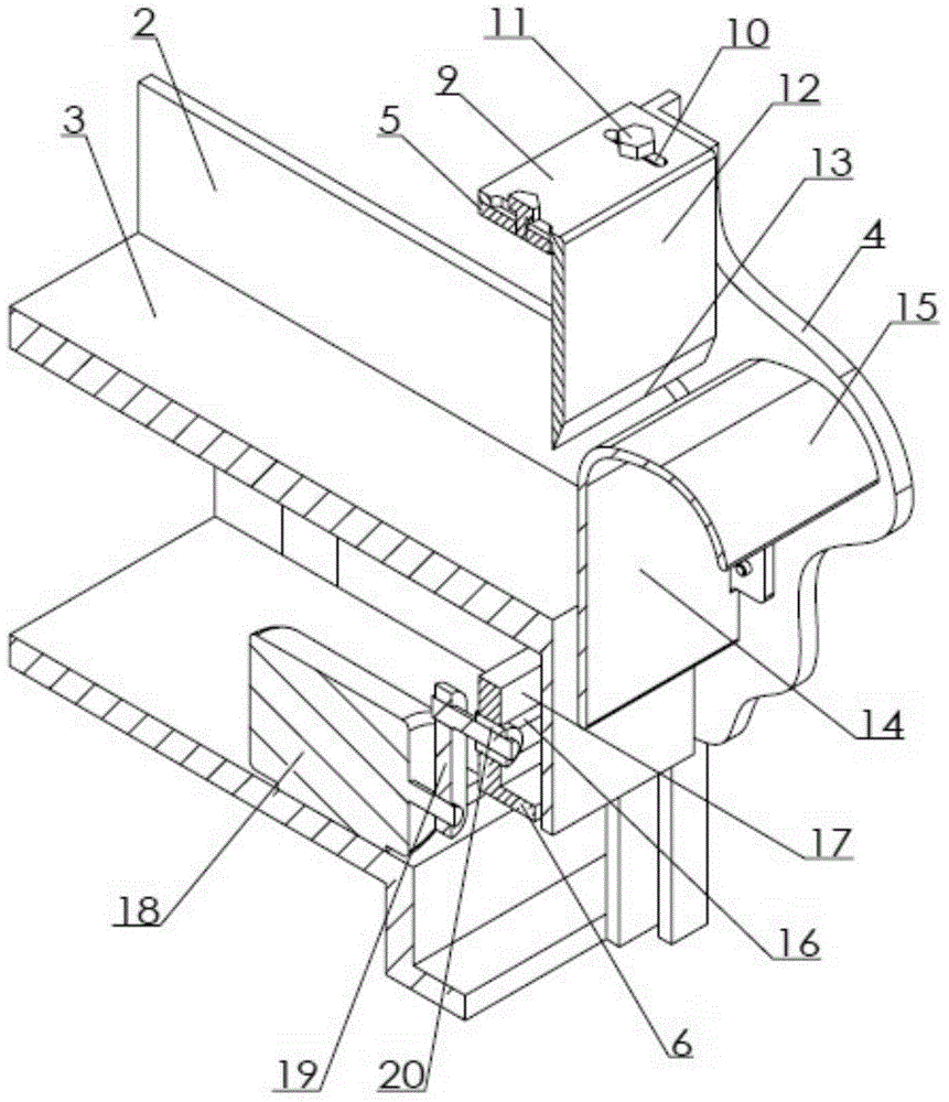 Arc plate type straight knife breakage-proof meat slicing device