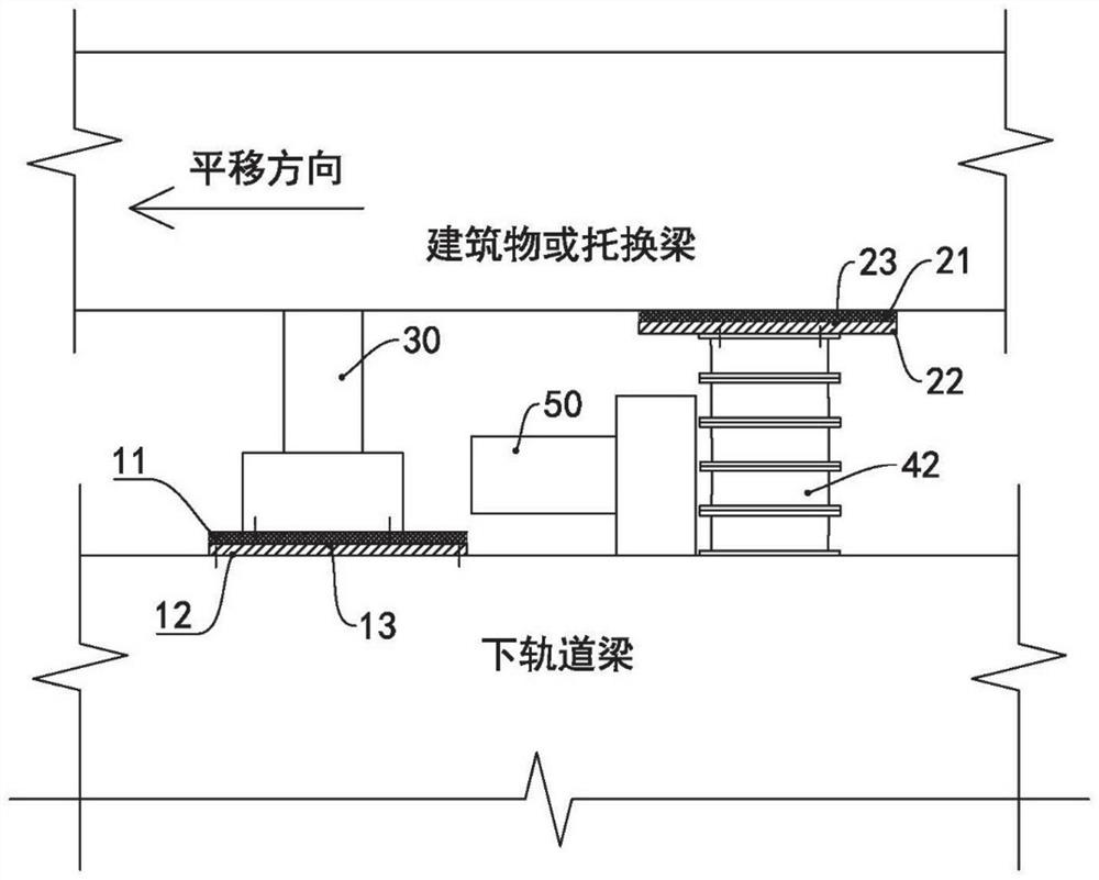 Construction method and construction device for jacking displacement