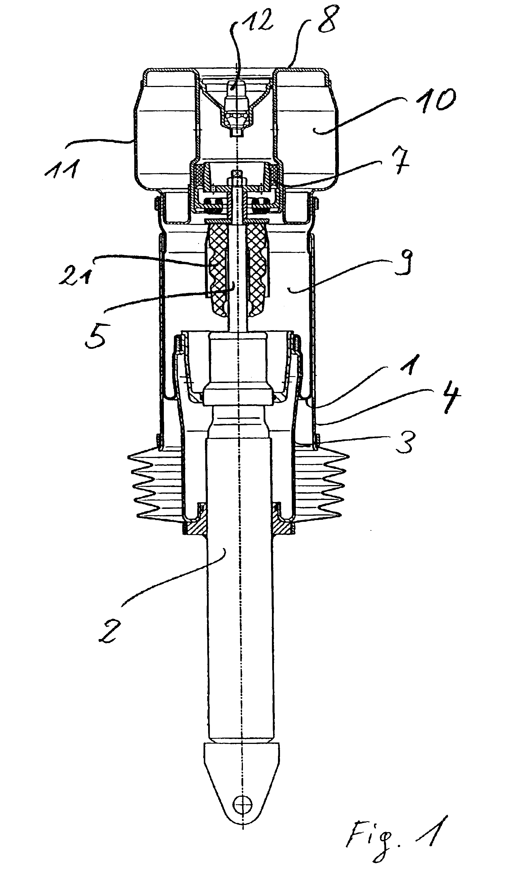 Pneumatic-spring wheel-suspension leg