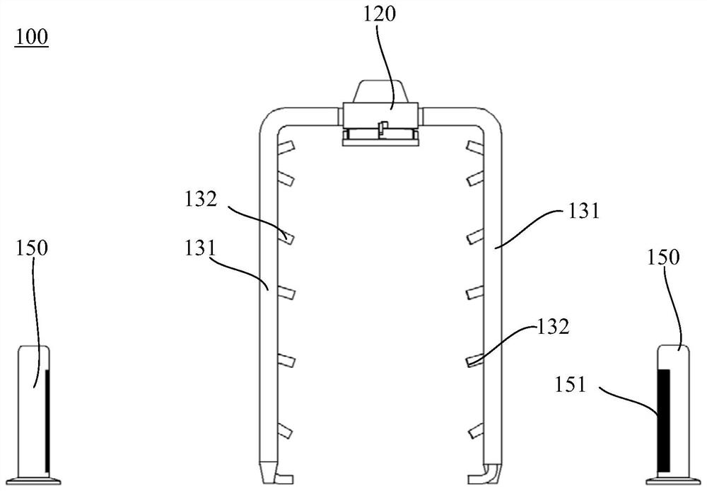 Equipment cleaning device and method and spinning equipment