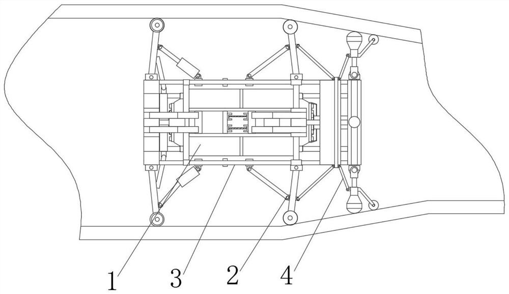 Inner wall polishing device with self-adaptive adjusting structure for pipeline machining