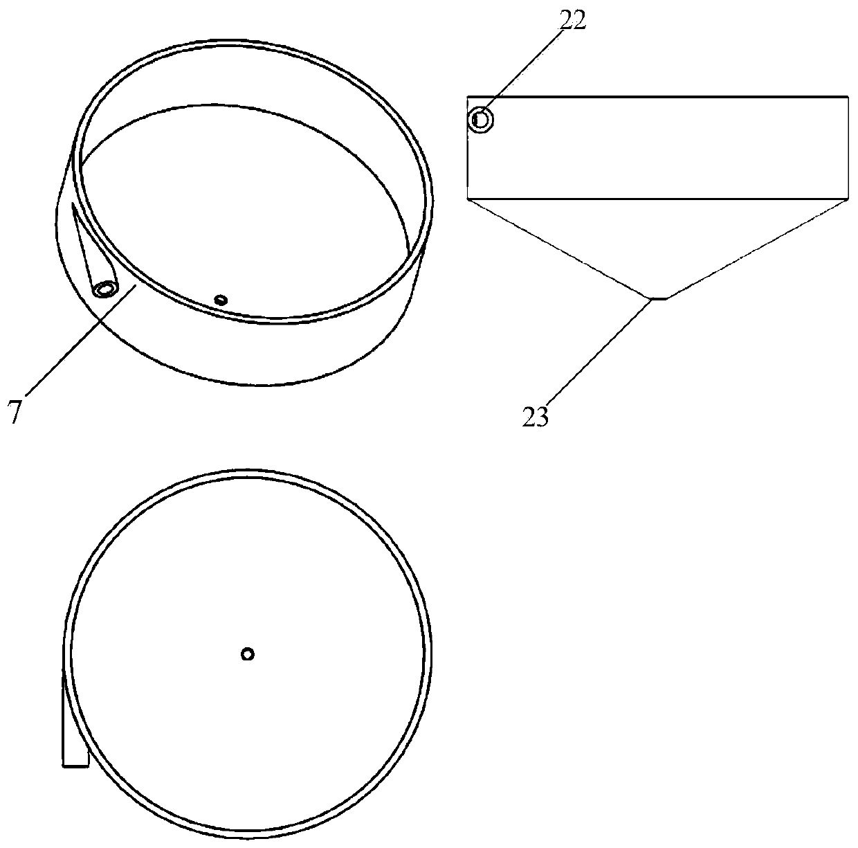 Conical electrolyte groove and micro electrolytic wire cutting and piercing processing method