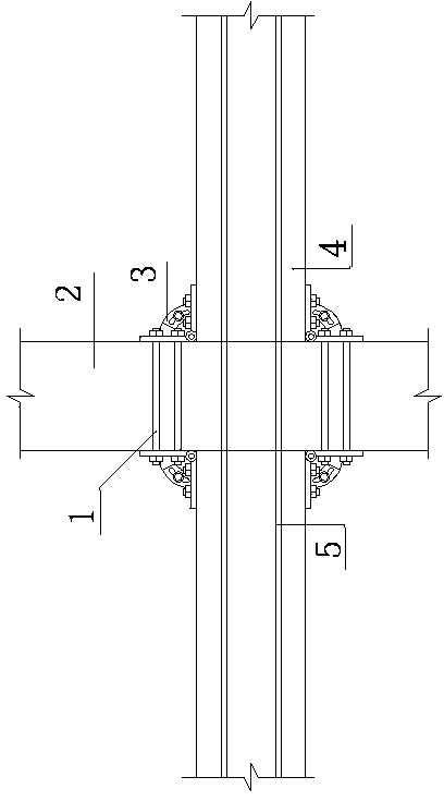 Connecting structure of frictional type damper assembling type frame joint and constructing method thereof