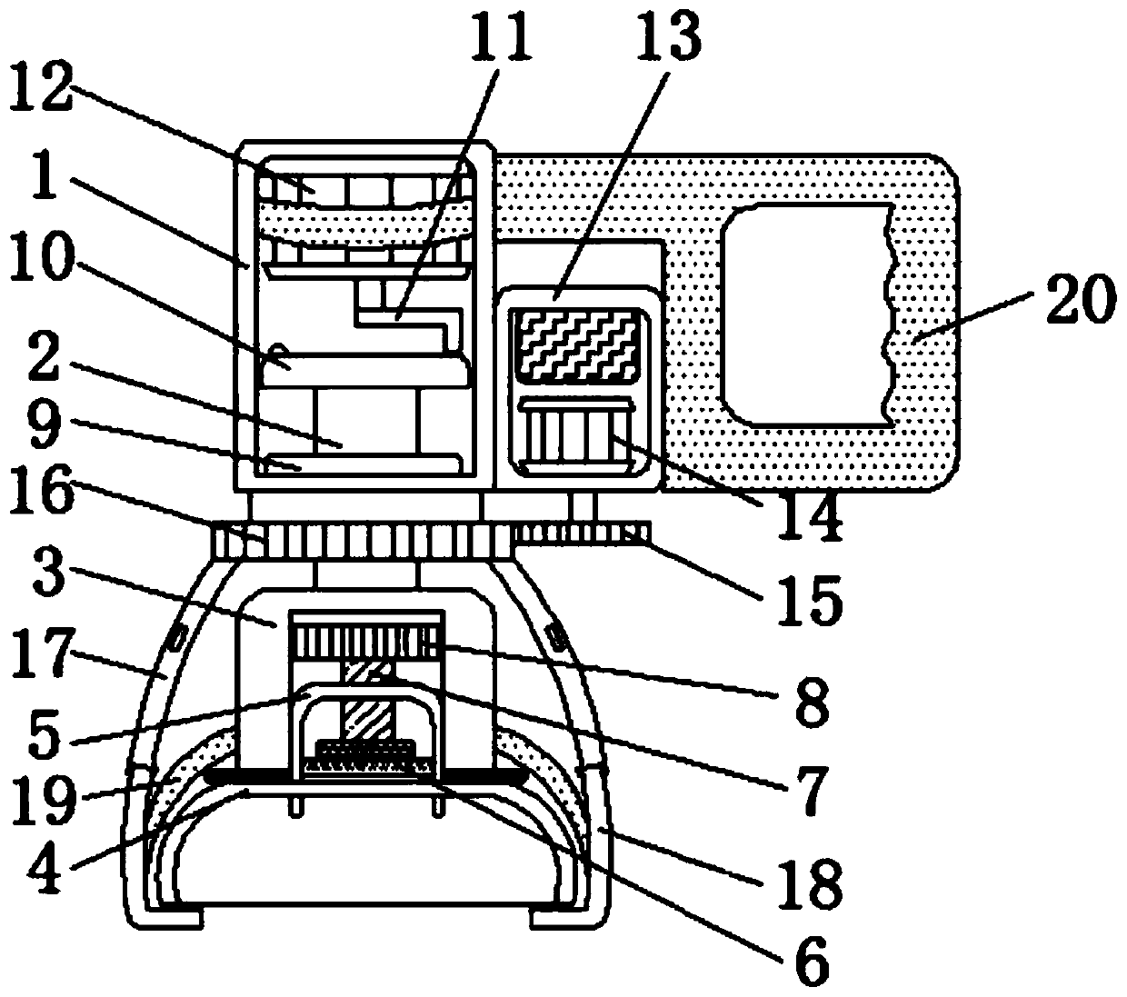 Device and method for removing ice cubes in refrigerator by means of reciprocal vibration