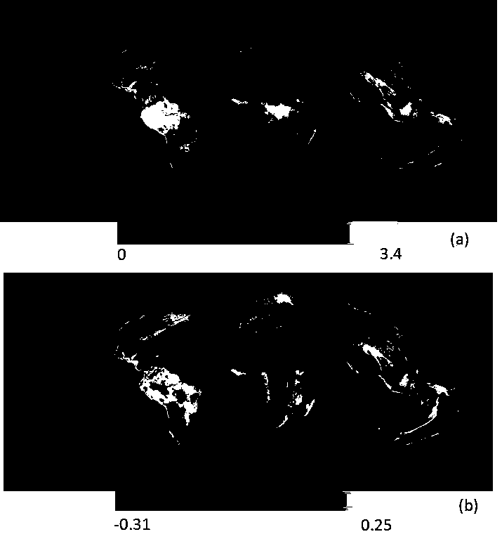 Global land vegetation biomass change monitoring method