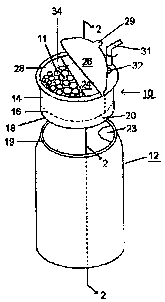 Condiment dispenser for beverage container