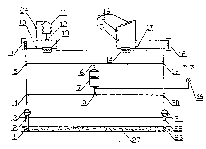 Enclosed pressure-bearing water-containg layer and energy-storage composite air-conditioning system