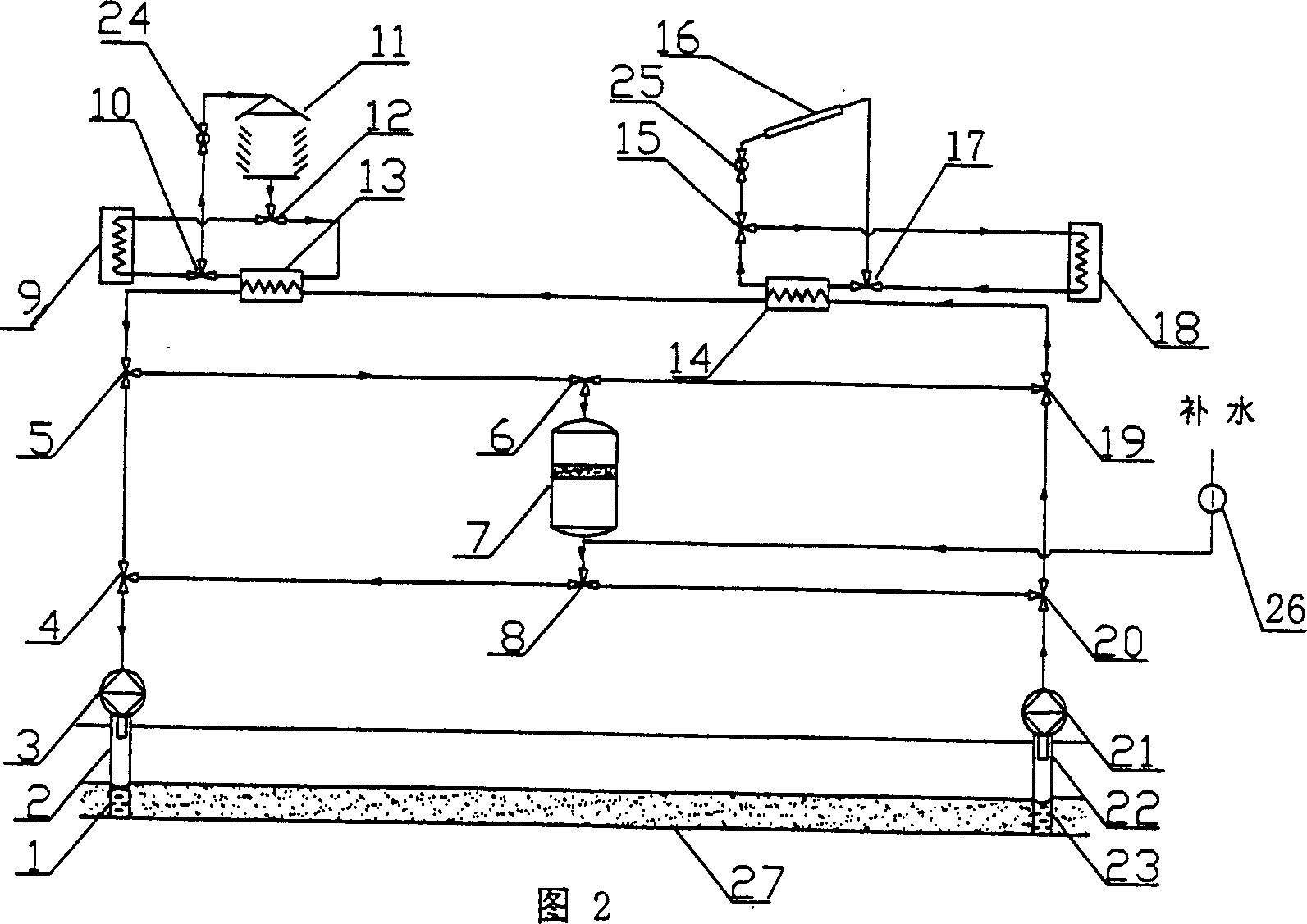 Enclosed pressure-bearing water-containg layer and energy-storage composite air-conditioning system