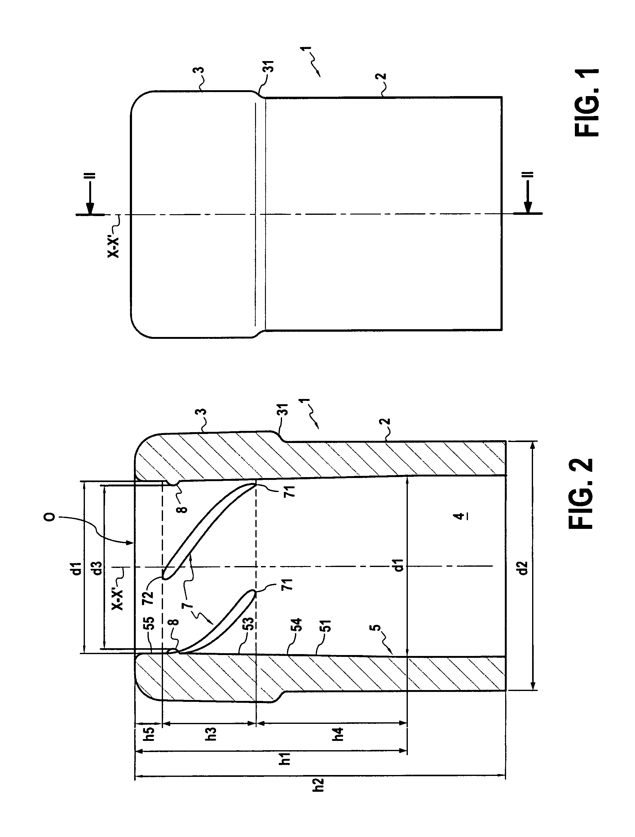 Glass container with internally threaded neck