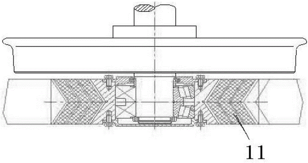 Mining locomotive walking part system