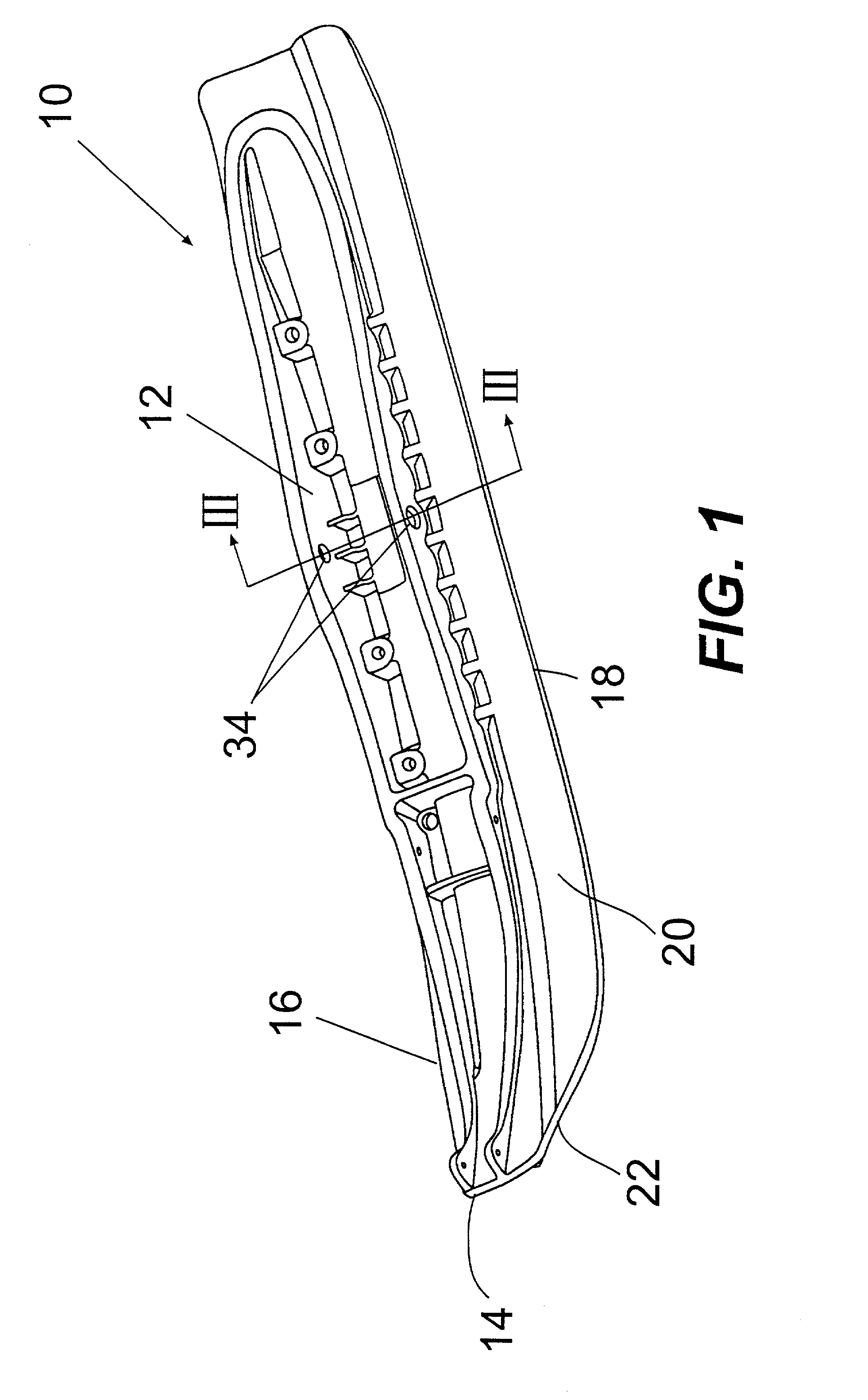 Snowmobile ski with offset runner and keel