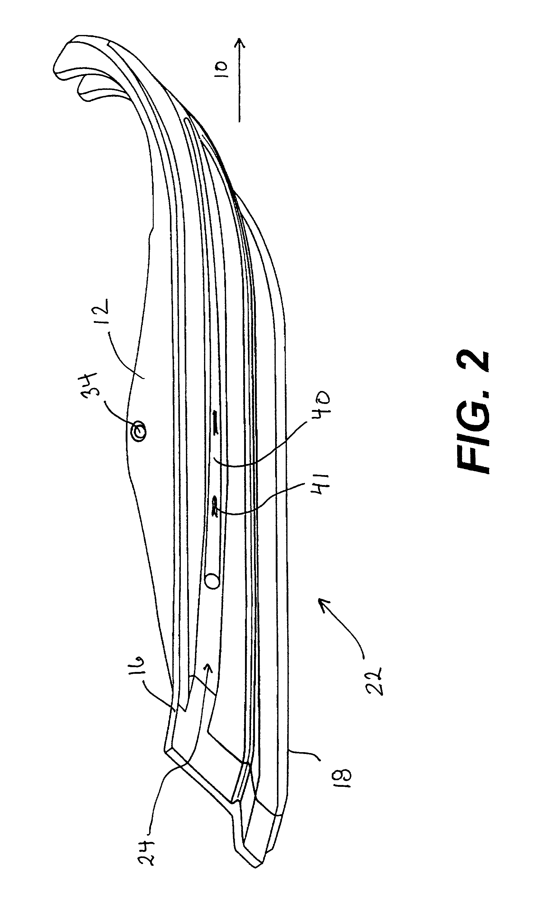 Snowmobile ski with offset runner and keel