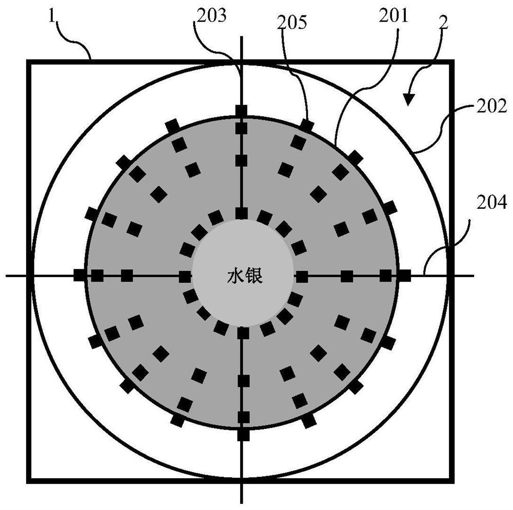 Inclination tester and test method based on spherical cavity mercury reflection