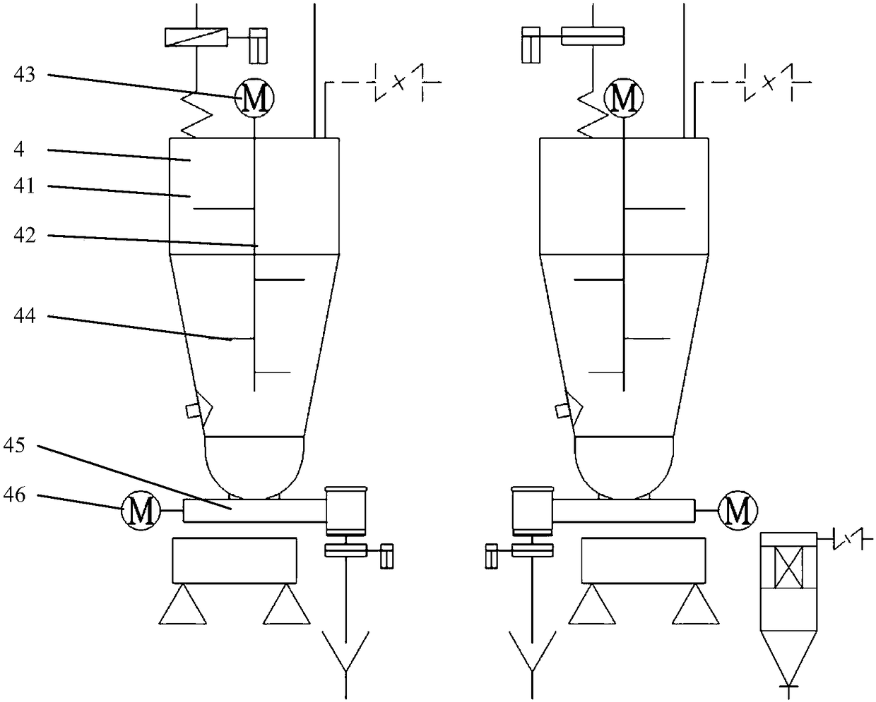 Measuring and mixing device