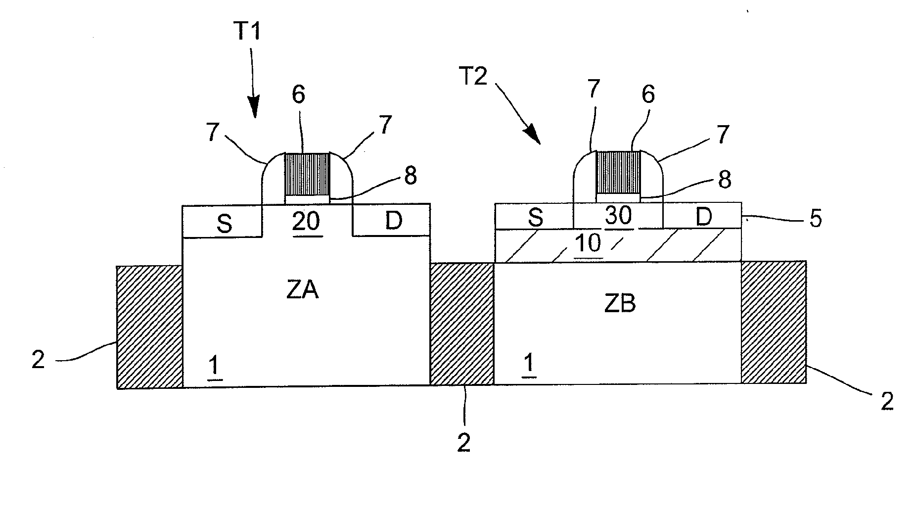 Method for integrating silicon-on-nothing devices with standard CMOS devices