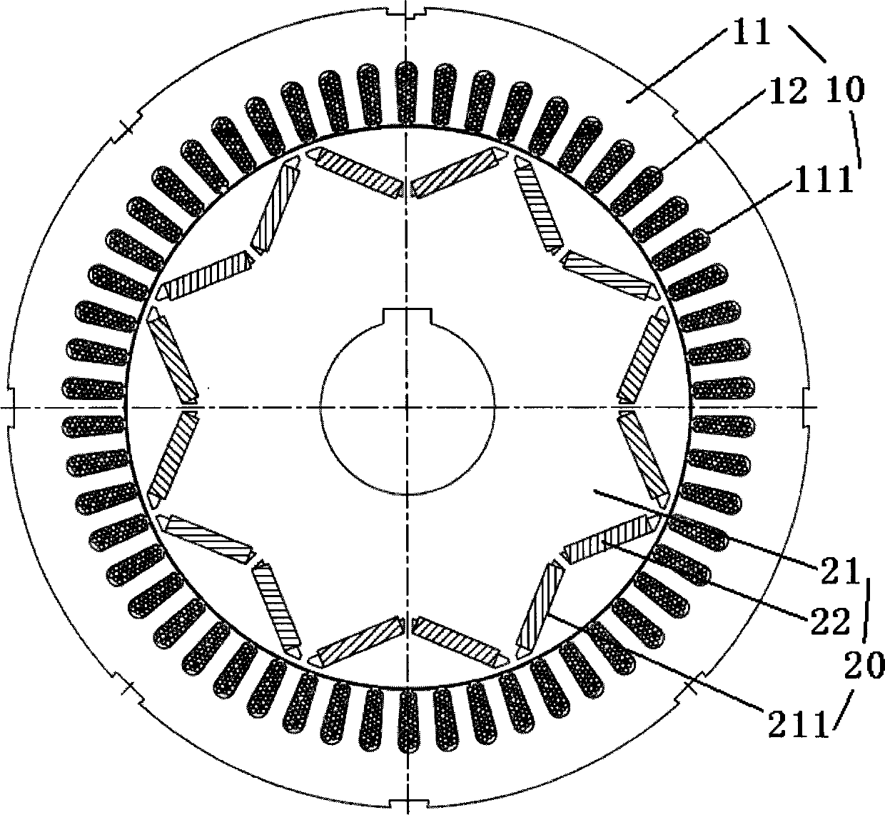 Rare-earth permanent-magnet synchronous servo motor