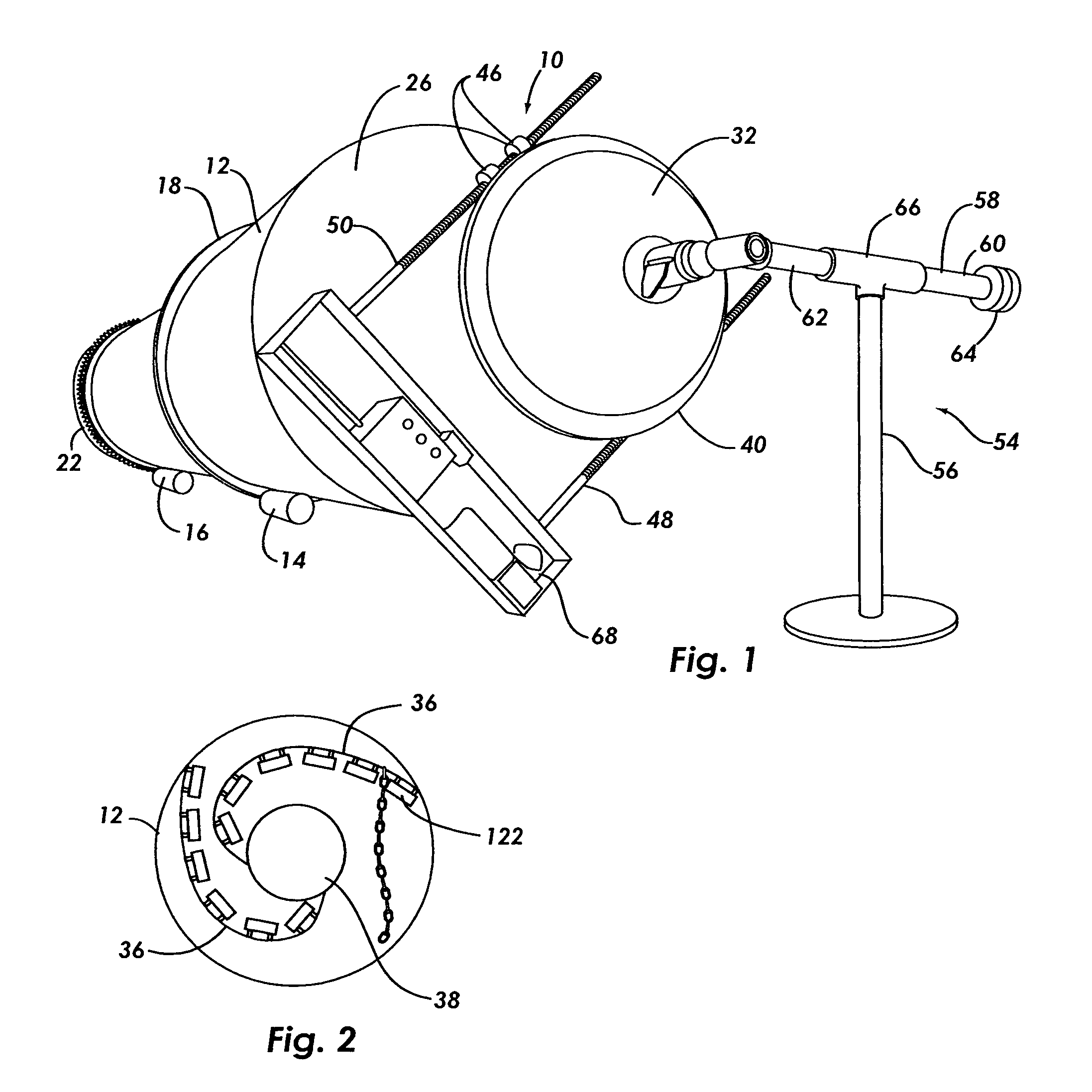 Angled reaction vessel