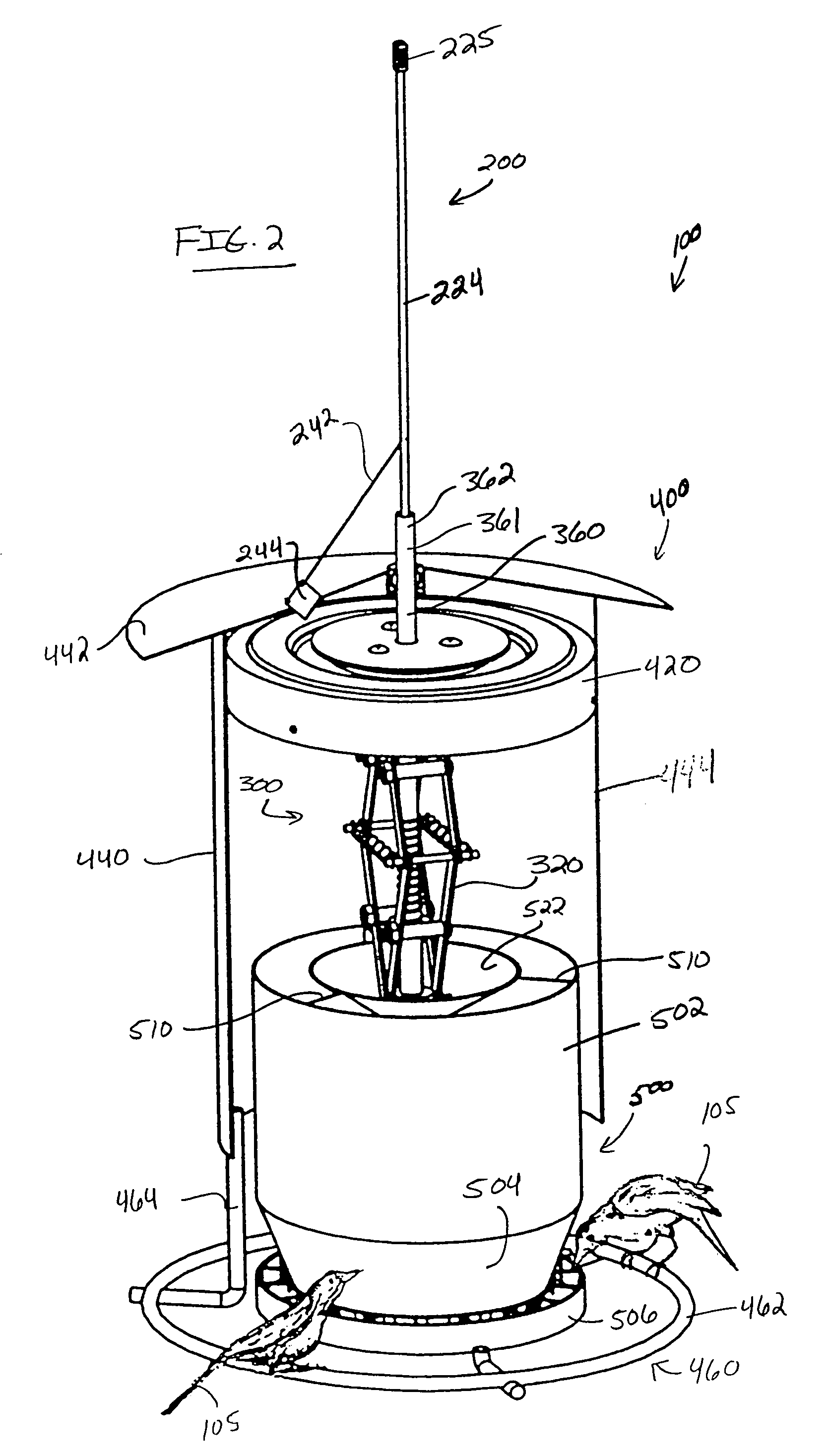 Anti-squirrel bird feeder