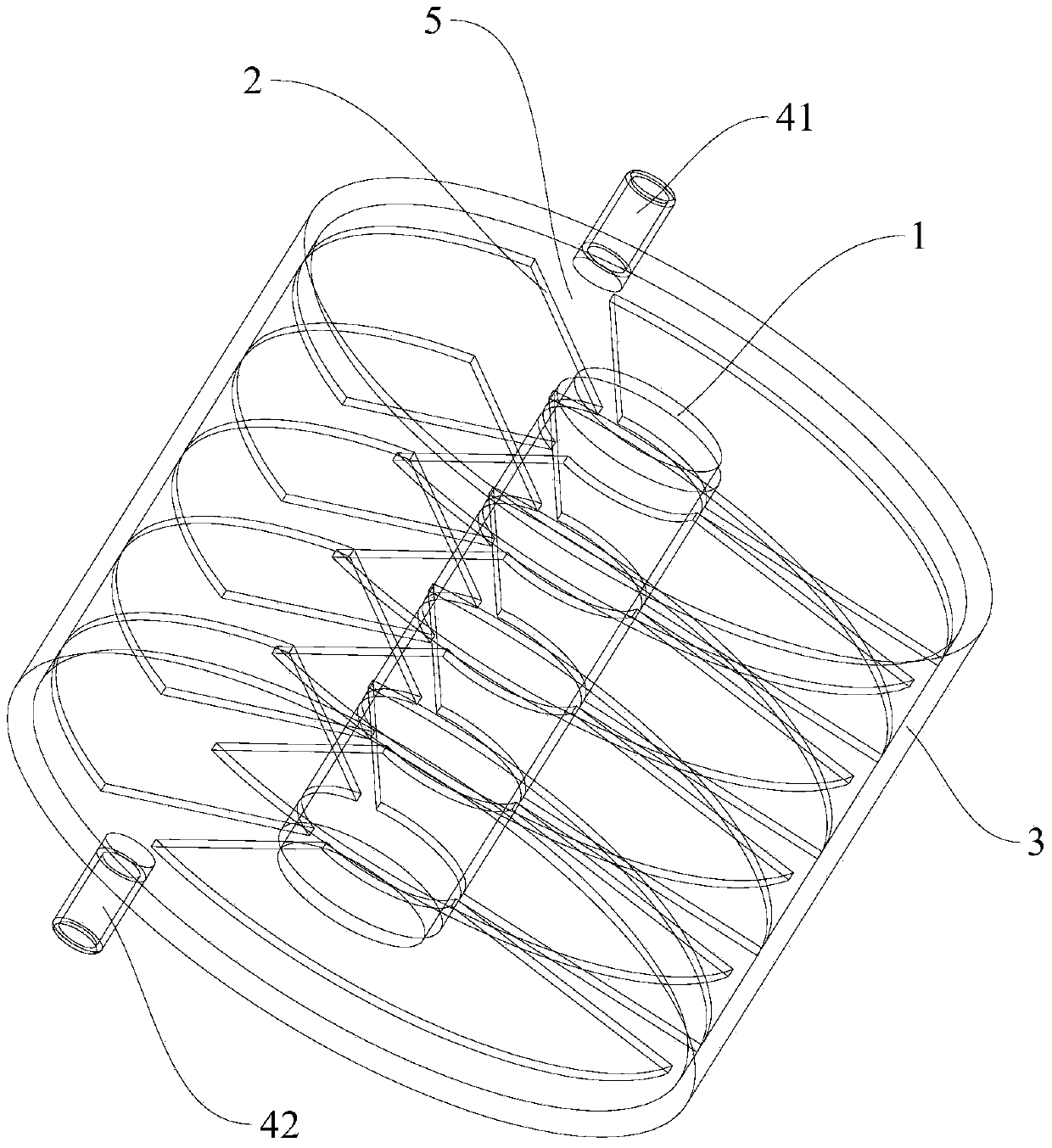 Water-cooled heat exchanger