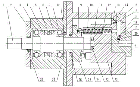 Swashplate rotary axial piston pump with built-in valve distribution