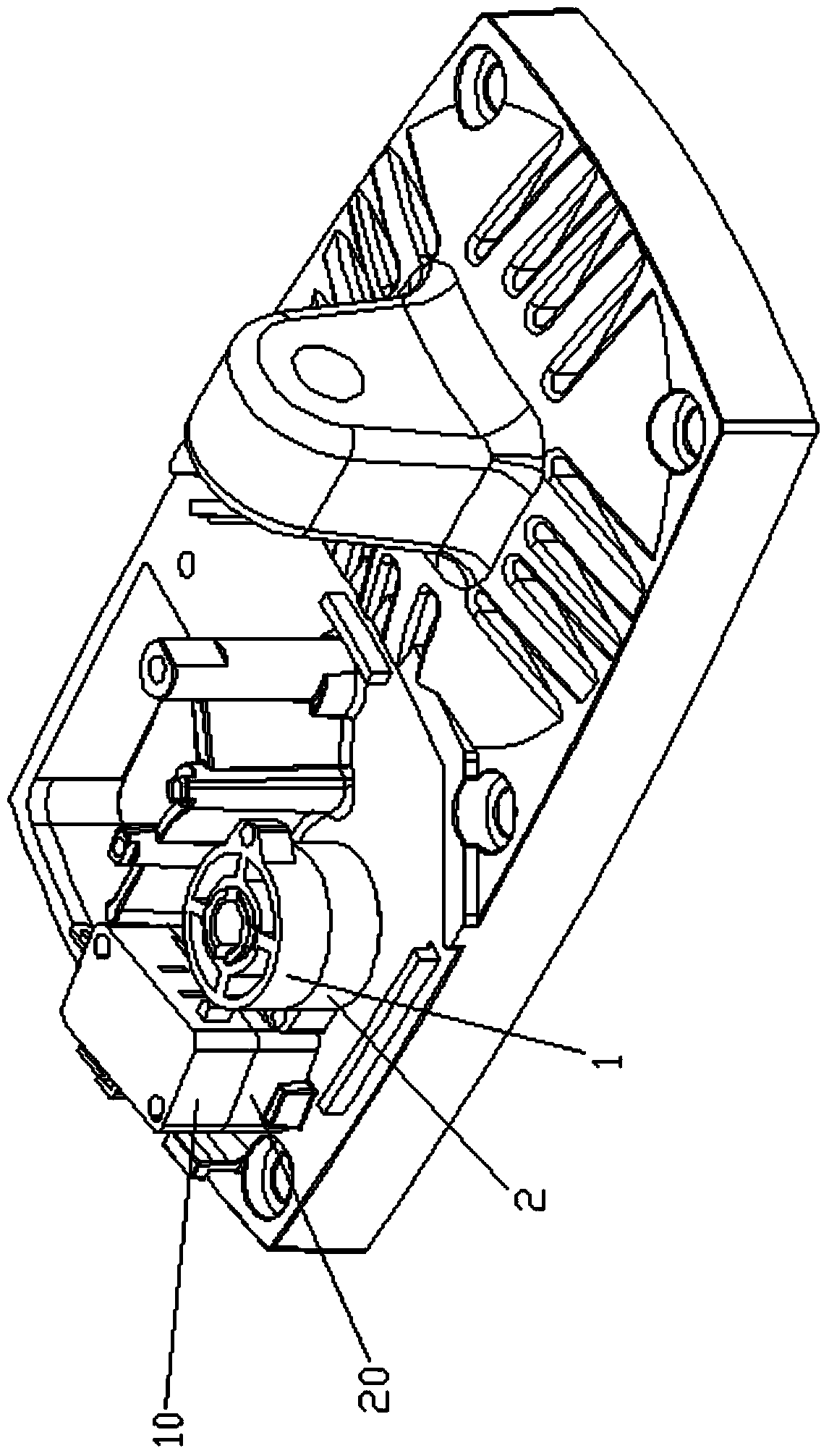 Brake with front outage device