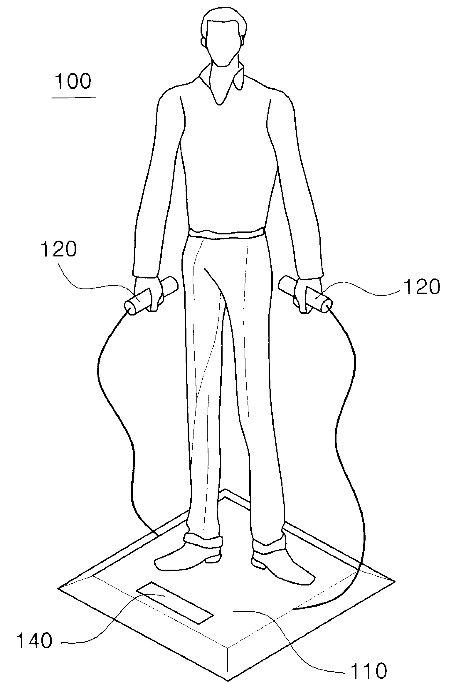 Scale-type nonconstrained health condition evaluating apparatus and method