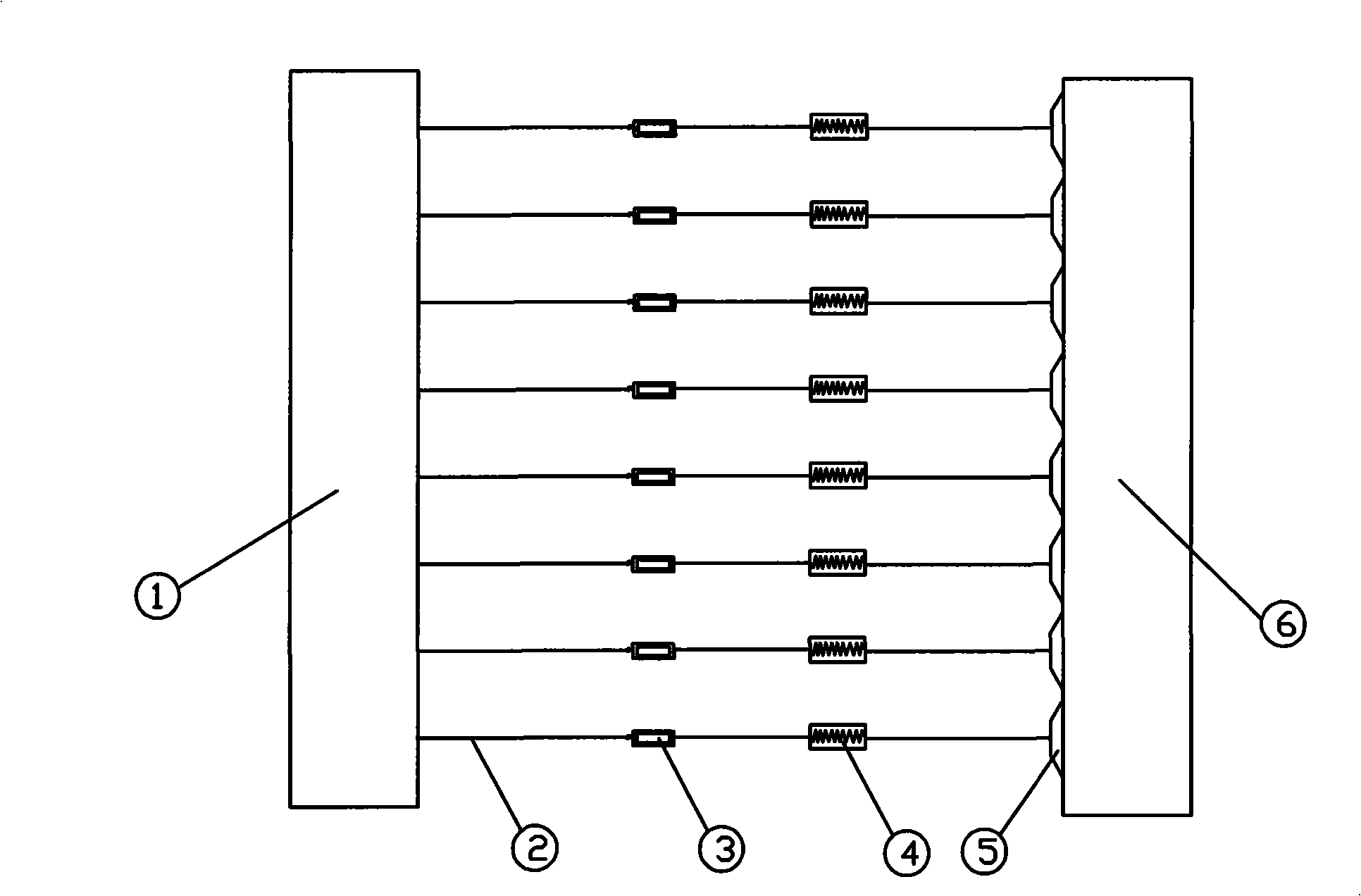 Closed mast strength measurement method and special measurement device