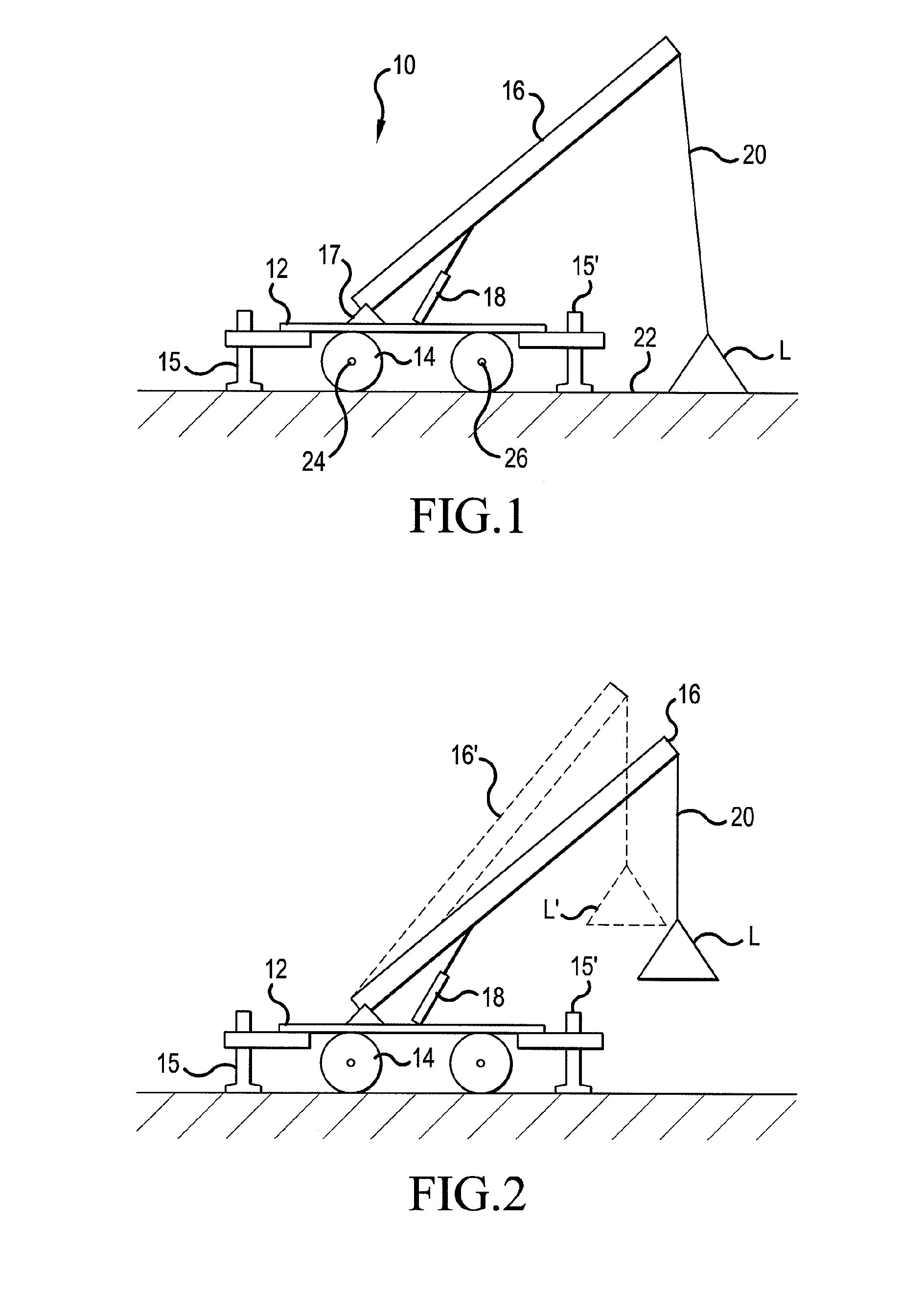 Load monitoring and control system with selective boom-up lockout