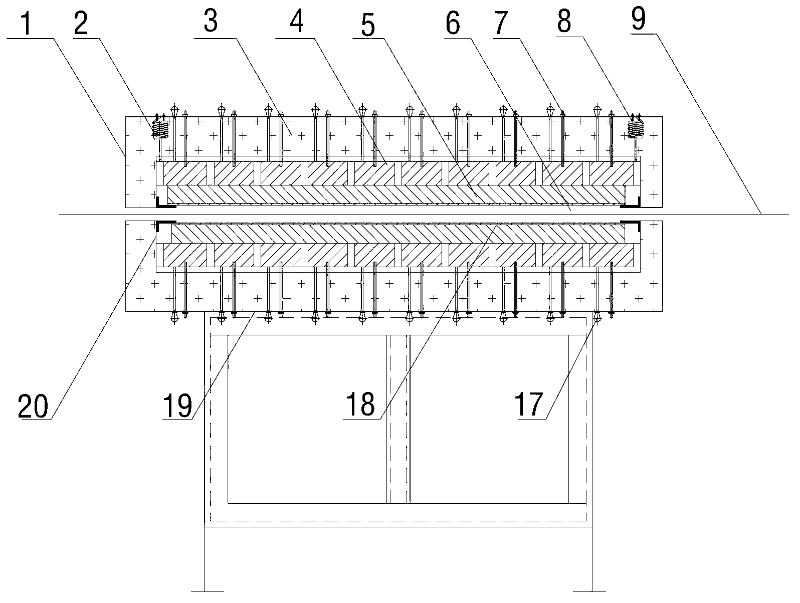 High-temperature heat setting device