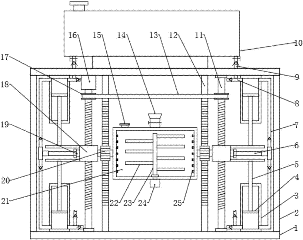 Chemical raw material stirring and drying device