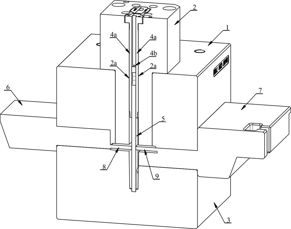 High-temperature-resistant copper bar injection mold and process for three-electric product of new energy automobile