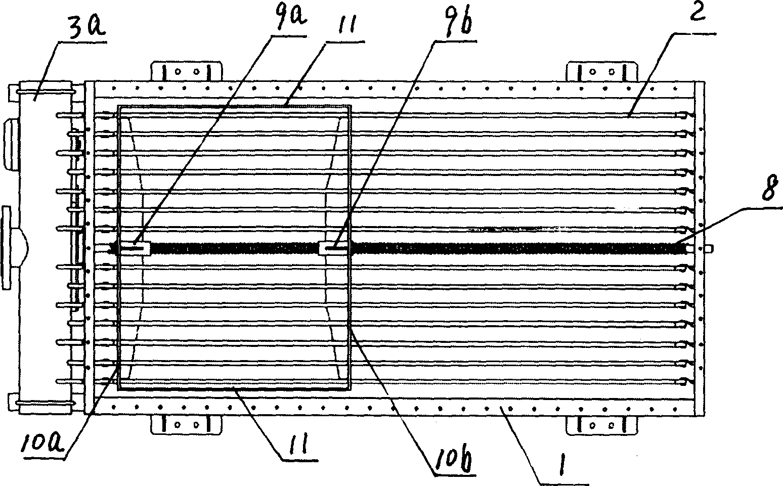 Ash-scraping waste-heat-recovering coal-saving device