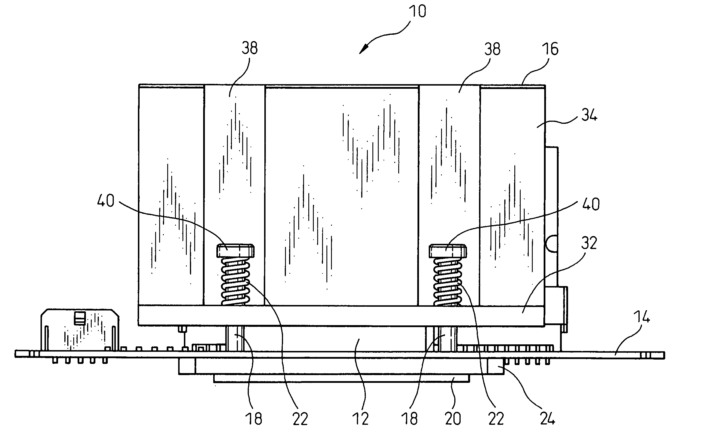 Semiconductor device with pins and method of assembling the semiconductor device