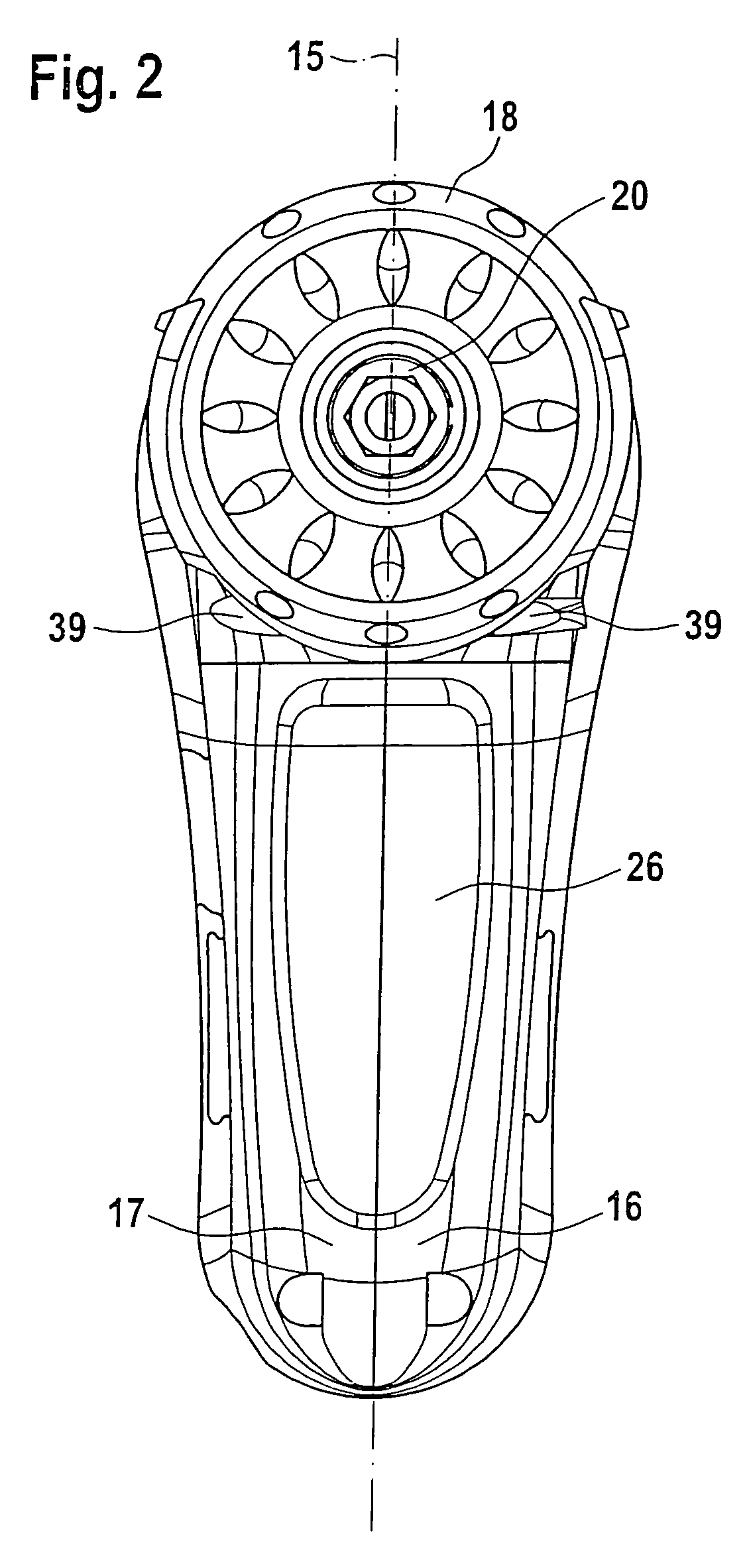 Battery-driven screwdriver with a two-part motor housing and a separate, flanged gear unit