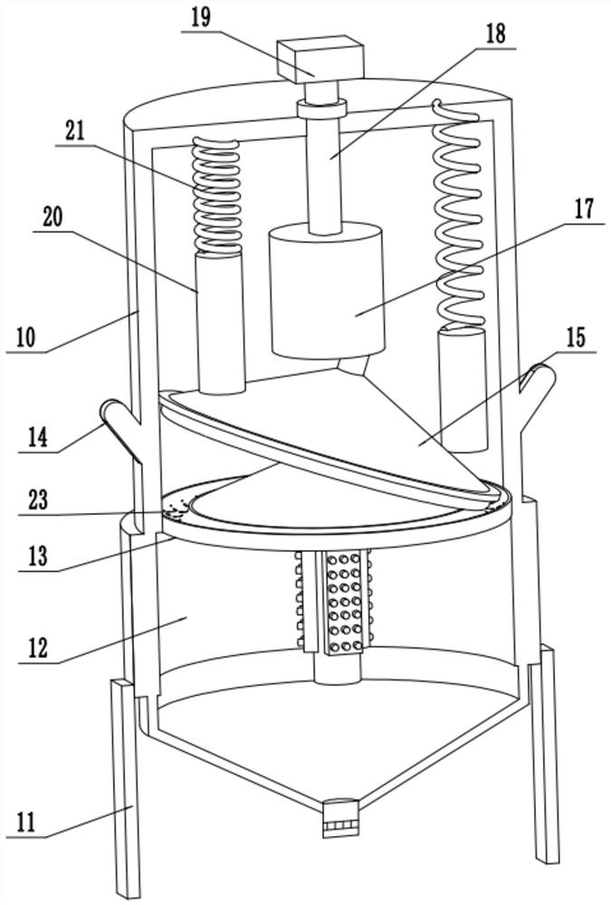 Grinding type air drying device for tea polyphenol processing