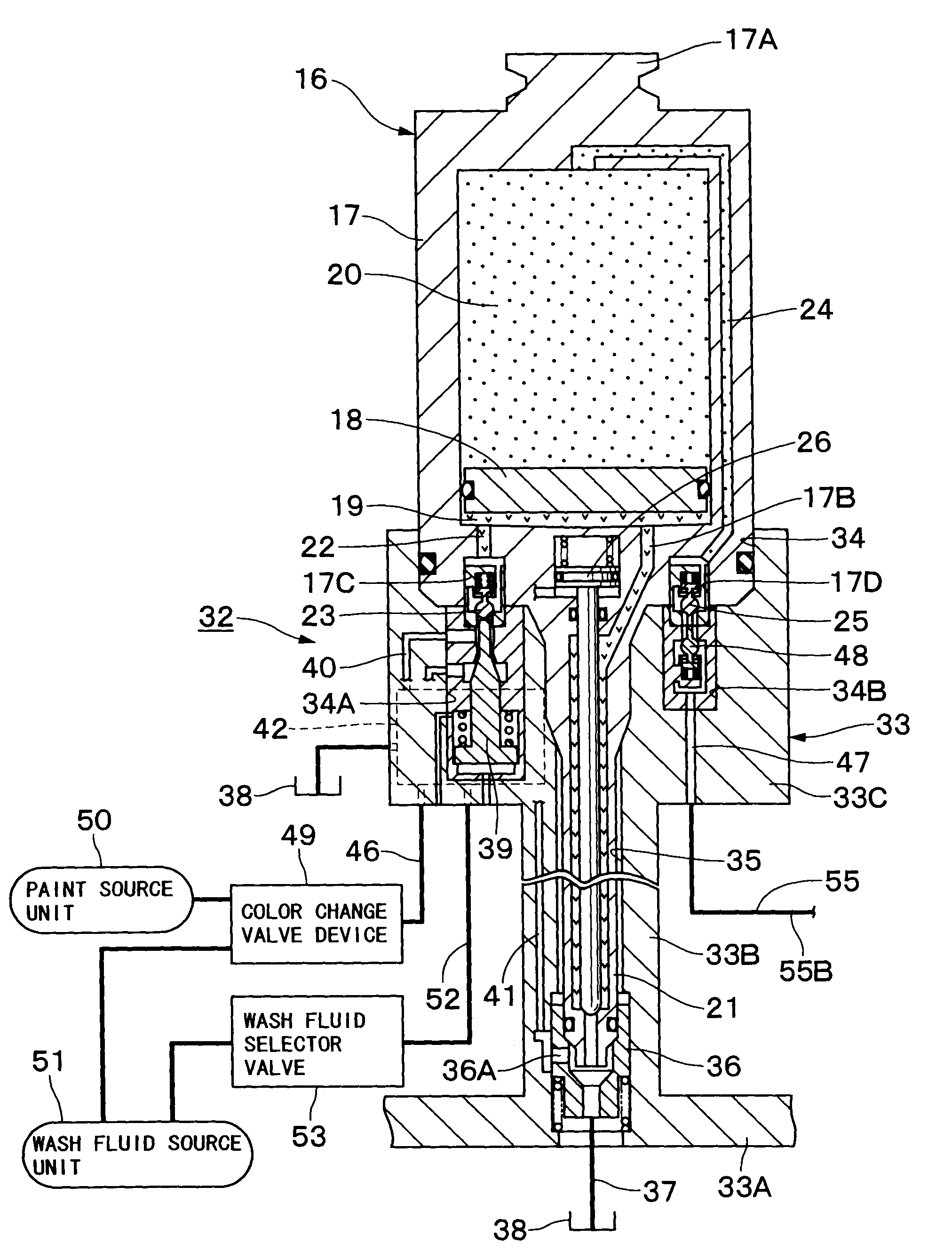 Paint replenishing system for cartridge