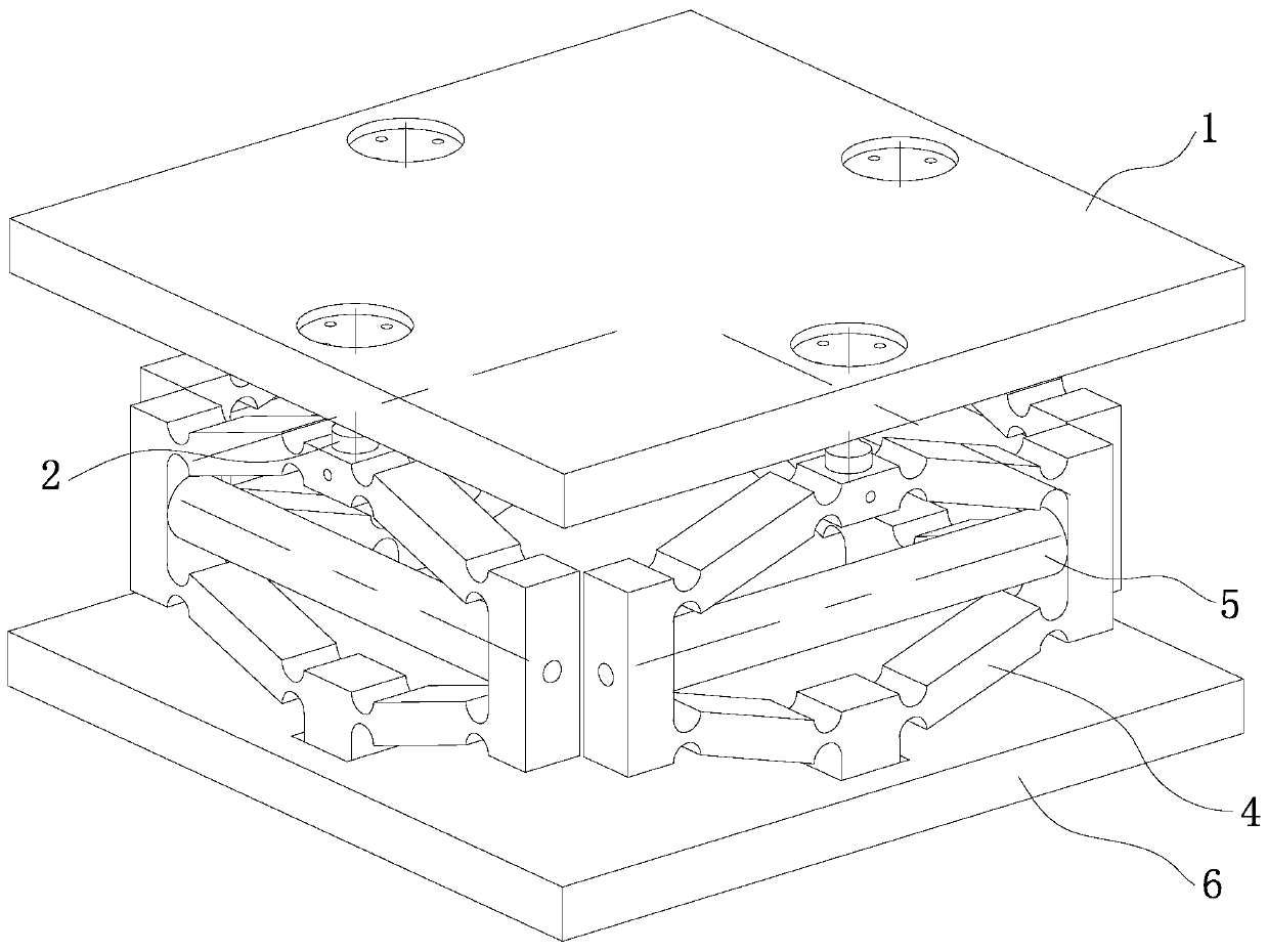 A method for adjusting the angle of a rotating platform with a piezoelectrically driven two-dimensional pointing adjustment mechanism with a symmetrical structure