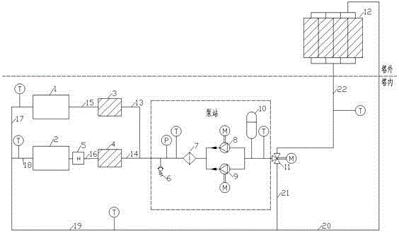 High-power offshore wind generating set tower bottom cooling system and control method