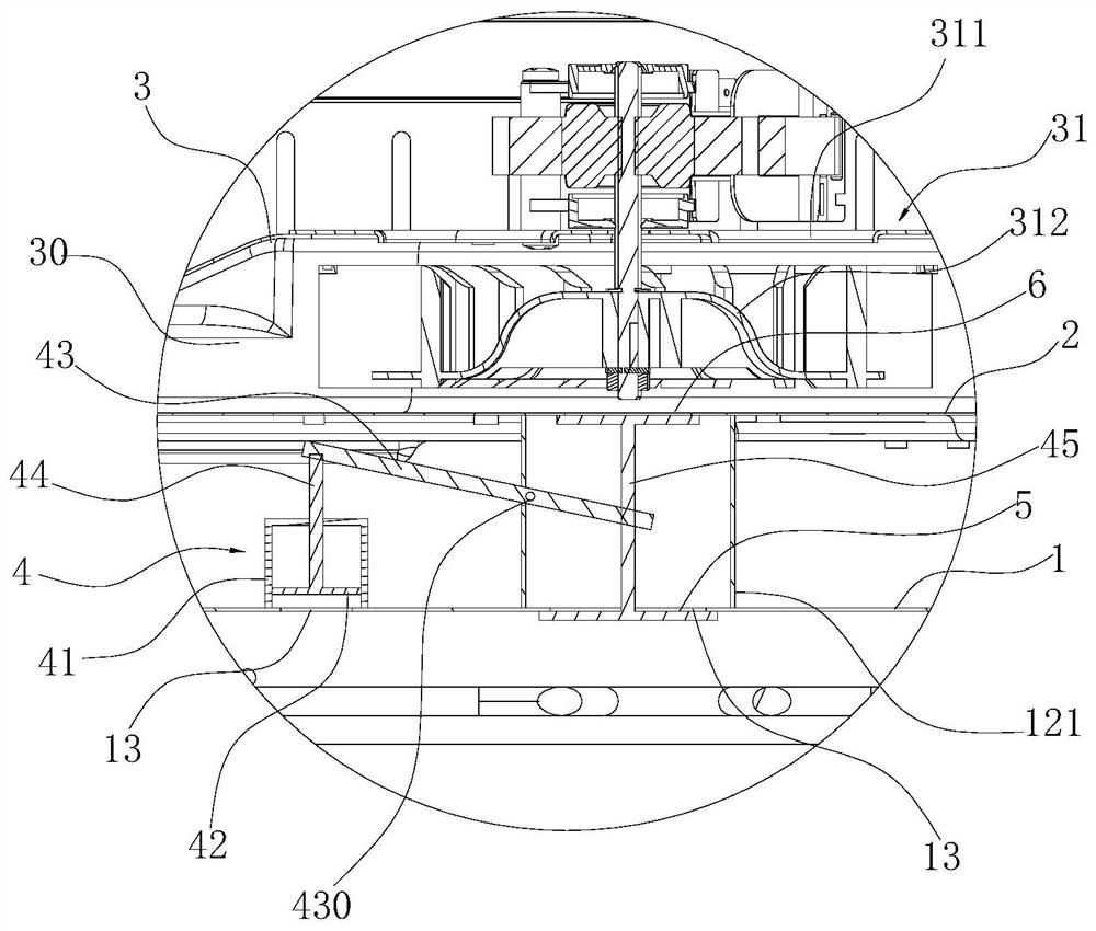 Exhaust structure for cooking device and oven with exhaust structure