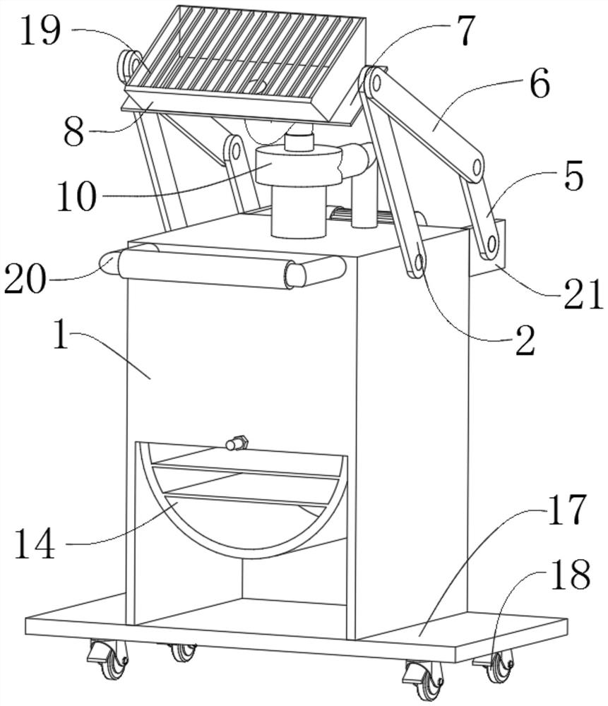 Anesthetic waste gas extraction device for anesthesiology department