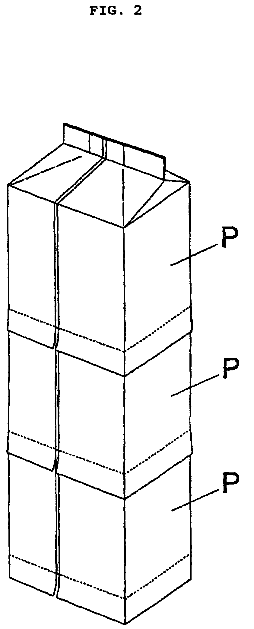 Stand-up packaging pouch, package body and feed roll, and manufacturing methods therefor